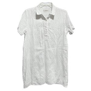 Everlane Preppy Linen Cotton Eyelet Shirt Dress XS White Old Money Sustainable